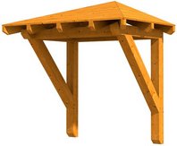 SKANHOLZ Vordach »Wesel 1«, 188 x 126 cm (BxT), nordische Fichte, eiche hell - beige | braun