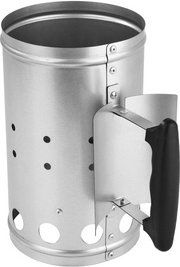 LANDMANN Anzündkamin, 16,5x27 cm (ØxH), verzinkter Stahl, schwarz/silber - silberfarben