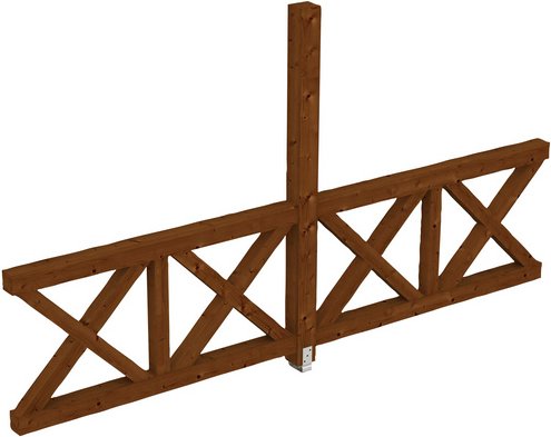 SKANHOLZ Seitenwand, B x H: 78,5 x 210 cm, Holz, Farbe: nussbaum