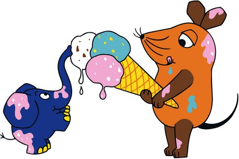 Die Maus Wandtattoo »Die Maus: Eis«, selbstklebend