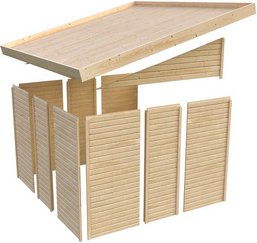 KARIBU Gartenhaus »Görlitz«, Holz, BxHxT: 990 x 214 x 182 cm (Außenmaße)