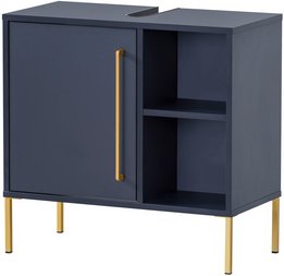 SCHILDMEYER Waschbeckenunterschrank »Kent«, BxHxL: 33 x 63,3 x 65,3 cm, mitternachtsblau, Holzwerkstoff melaminbeschicht...