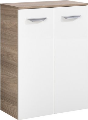 FACKELMANN Doppel-Midischrank »LUXOR«, 2 Türen, Steinesche, BxHxT: 60,2 x 82,6 x 32 cm - weiss