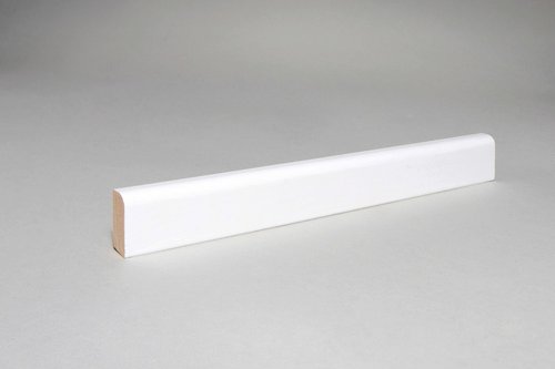 Sockelleiste, Länge: 240 cm, rund/klassisch, weiß - weiss