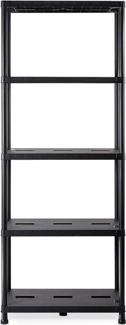 Ondis24 Schwerlast-Steckregal, BxHxT: 71 x 180 x 35 cm, Kunststoff - schwarz