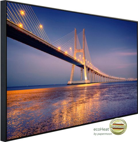 papermoon Infrarotheizung »EcoHeat - Brücke«, Matt-Effekt - bunt