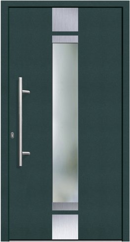 KNOCK Flügelüberdeckende Kunstoff-Haustür »Terra«, moosgrün - gruen