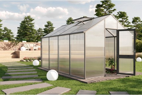 Thumbnail - KGT Gewächshaus »Dahlie«, 12,74 m², anthrazitgrau