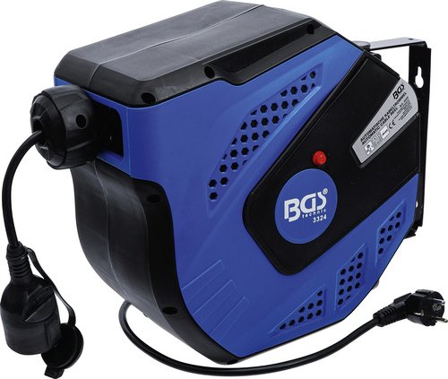 BGS Technic KFZ Spezialwerkzeuge, Automatische Kabeltrommel 20 m - bunt