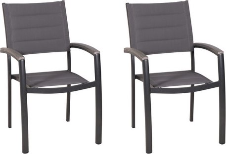 Gartensessel »Pisa«, Stapelsessel, BxHxL: 56 x 90 x 64 cm - grau