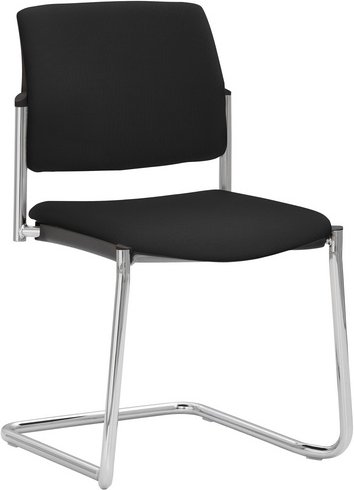 Mayer Sitzmöbel Stapelstuhl »2518«, BxHxL: 49 x 83 x 56 cm, Stahl/Stoff - schwarz