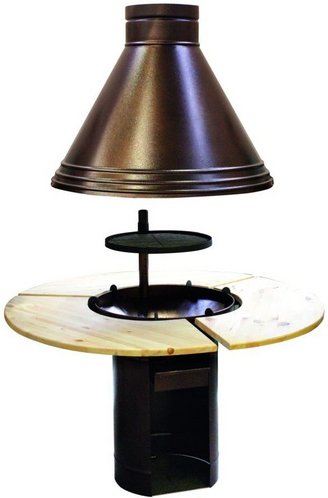 PALMAKO Grillofen, metall/holz, natur - beige