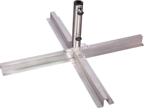 Thumbnail - DOPPLER Platten-Schirmständer, Stahl, für Plattenmaß 40x40cm, Rohrdruchmesser 25-48mm - silberfarben