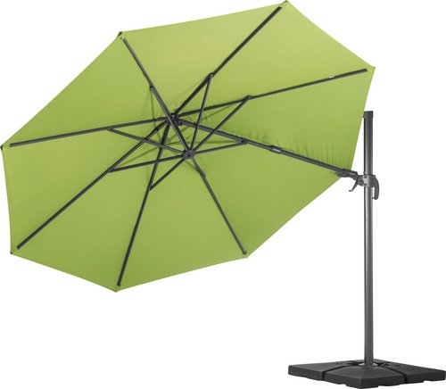 CASAYA Pendelschirm »Paros«, ØxH: 350 x 265 cm, Sonnenschutzfaktor: 80+ - gruen