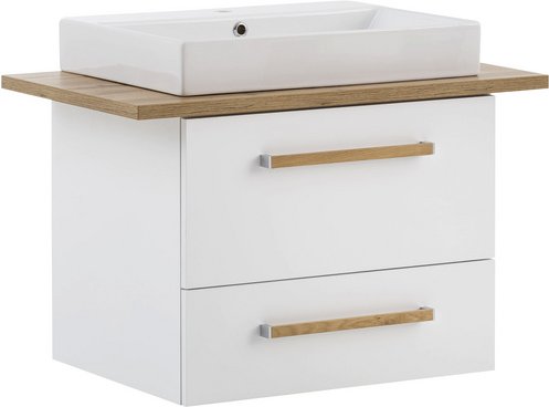 Thumbnail - SCHILDMEYER Waschtisch »Duo«, BxH: 82,2 x 61,5 cm, Sanitärkeramik, 1 Becken - weiss