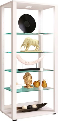 VCM Vitrine »Glasol«, BxH: 51,8 x 114,5 cm, Holzwerkstoff/Glas - weiss