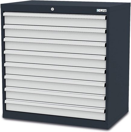 Thumbnail - Simplaflex Schubladenschrank, BxHxT: 90 x 92 x 57,5 cm - grau