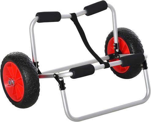 HOMCOM Kanuwagen, max. 90 kg, Aluminium/NBR