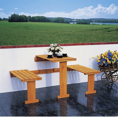 PROMADINO Gartenmöbelset, Holz, 1-teilig - braun