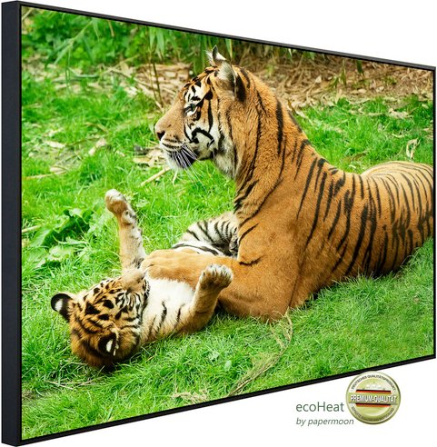 Thumbnail - papermoon Infrarotheizung »EcoHeat - Tiger mit Baby«, Matt-Effekt - bunt