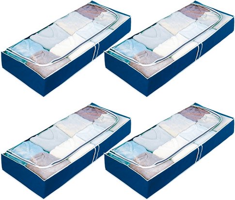 WENKO Unterbettkommode, BxHxL: 105 x 15 x 45 cm, blau