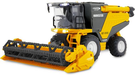 JAMARA Kinderfahrzeug, Mähdrescher MT-1000 1:24S 2,4GHz Weizen und Mais mit Smoke und Spiel Korn - weiss