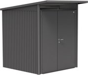 BIOHORT Gerätehaus »AvantGarde®«, Stahl, BxHxT: 174 x 218 x 174 cm (Außenmaße inkl. Dachüberstand) - grau