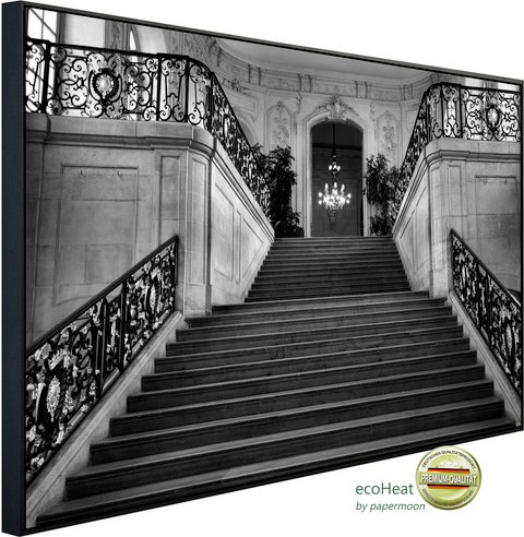 papermoon Infrarotheizung »EcoHeat - Gebäude Schwarz + Weiss«, Matt-Effekt - bunt