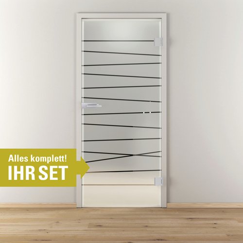 NOVADOORS Glasdrehtür-Set »Nova GST 514«, (BxH): 83,4 cm x 197,2 cm - gruen