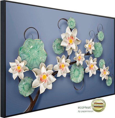 Thumbnail - papermoon Infrarotheizung »EcoHeat - Muster mit Blumen«, Matt-Effekt - bunt