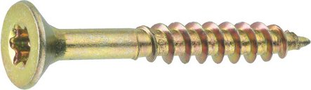 Thumbnail - GECCO Spanplattenschrauben, TX, 150 Stk., 6 x 100 mm - goldfarben