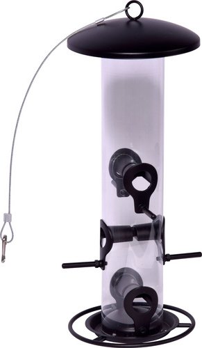 DOBAR Futterspender, mit 6 Futterplätzen, Metall - schwarz