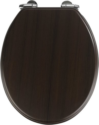 Thumbnail - WENKO WC-Sitz »Wengé«, MDF, oval, mit Softclose-Funktion - braun