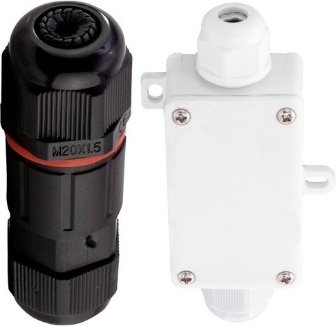 REV-Ritter Verbinder-Set, Zubehör für Leuchten, Kunststoff - schwarz