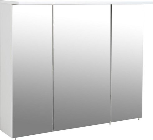 Thumbnail - SCHILDMEYER Spiegelschrank »Profil«, BxHxT: 90 x 71 x 16 cm, 3-türig, weiß - weiss