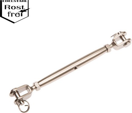 CONACORD Wantenspanner, M10-Gewinde, für Seile bis 12 mm Ø - silberfarben