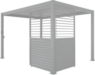 Mr. GARDENER Pergola-Lamellenwand »Plus 400«, Höhe: 236 cm, weiß, pulverbeschichtet - weiss