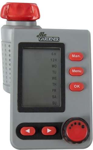 Mr. GARDENER Bewässerungscomputer, mit LCD-Anzeige - grau