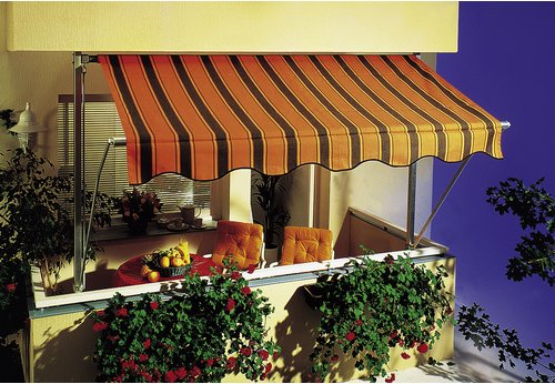 SPETTMANN Markise »LINE«, BxT: 400x160 cm, braun/orange gestreift