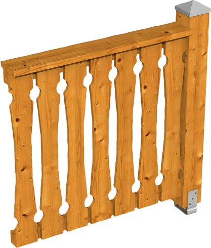 SKANHOLZ Brüstung, B x H: 108 x 96 cm, Holz, Farbe: eiche hell