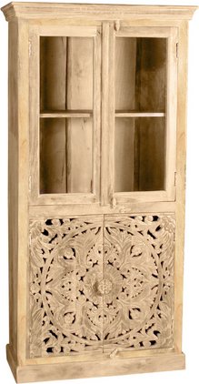 SIT Vitrine »LAKADEE«, Mangoholz, 4-türig - braun