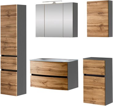 HELD MÖBEL Waschtisch-Set »KOPENHAGEN«, 8-teilig - braun