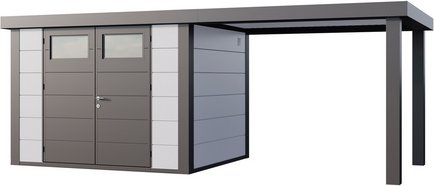 Telluria Gerätehaus »Classico«, BxHxT: 602 x 219 x 258 cm (Außenmaß inkl. Dachüberstand) - weiss