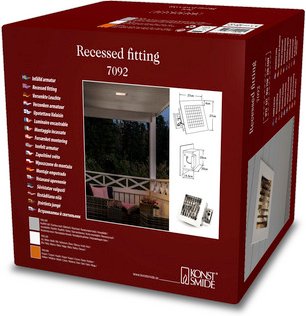 Konstsmide Deckenleuchte, silberfarben, 75 W, ohne Leuchtmittel