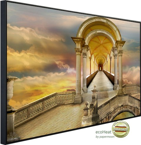 papermoon Infrarotheizung »EcoHeat - Fantasie Gebäude «, Matt-Effekt - bunt