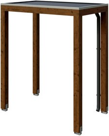 SKANHOLZ Vordach »Flensburg«, 200 x 125 cm (BxT), nordische Fichte, nussbaum - braun