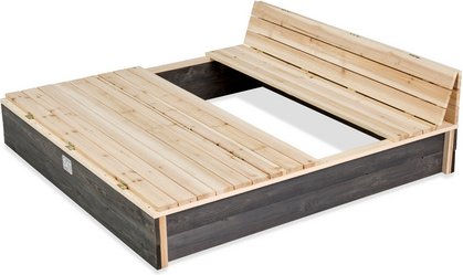 EXIT Toys Sandkasten »Aksent«, 136 x 132 cm (LxB), ab 3 Jahre, Zypressenholz - grau