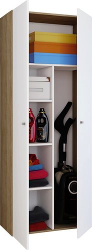 VCM Schrank »Vandol II«, BxHxL: 39 x 178 x 70 cm, Holzwerkstoff - braun