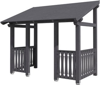 SKANHOLZ Vordach »Paderborn 8«, 336 x 202 cm (BxT), nordische Fichte, schiefergrau