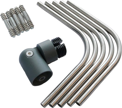 Thumbnail - DOLLE Eckverbinder, LxH: 7 x 7 cm, Weiß, Aluminium - weiss